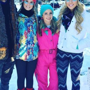 Skila Gore-Tex Pink & Teal Full-Body Snow Suit